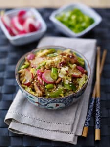 Special Fried Rice with Radish, Celery and Spring Onions